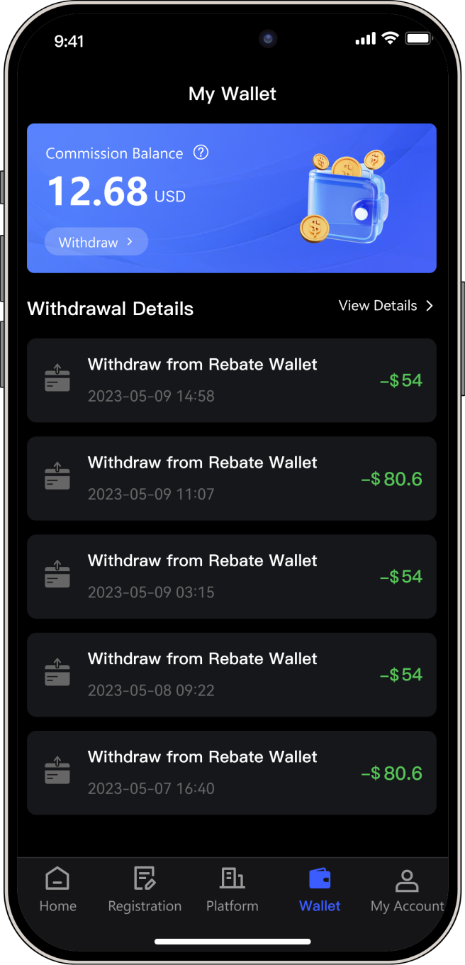 Withdraw Rebates